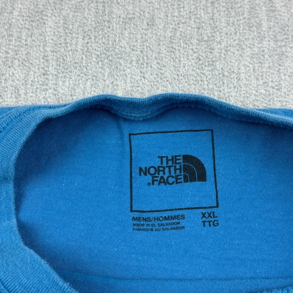 The North Face T Shirt Mens 2XL XXL Blue Easy Half Dome Short Sleeve‎ Logo Tee